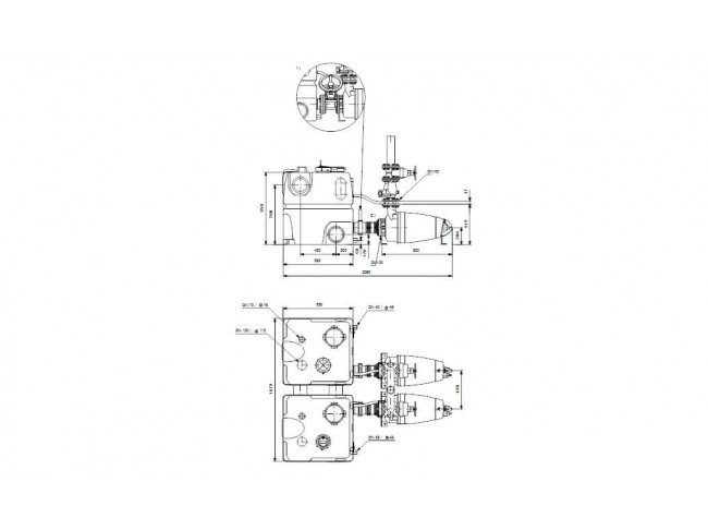 Канализационная насосная установка Grundfos Multilift MD1.80.100.40.4.51D/450-2.SE