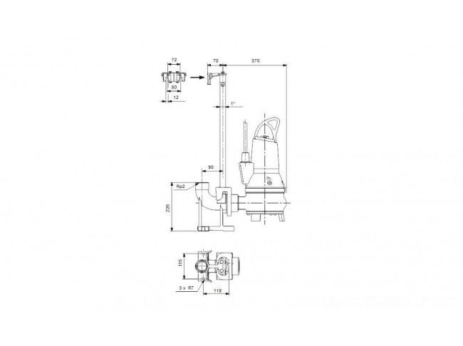 Насос канализационный Grundfos EF30.50.11.A.2.1.502