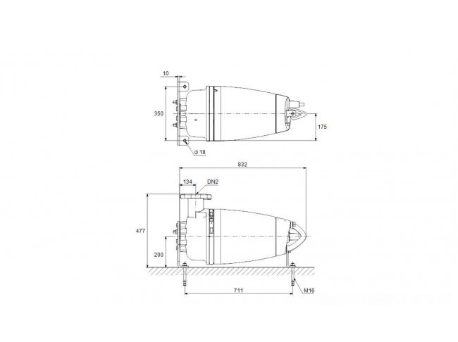 Насос канализационный Grundfos SEV.100.100.30.4.50D.R