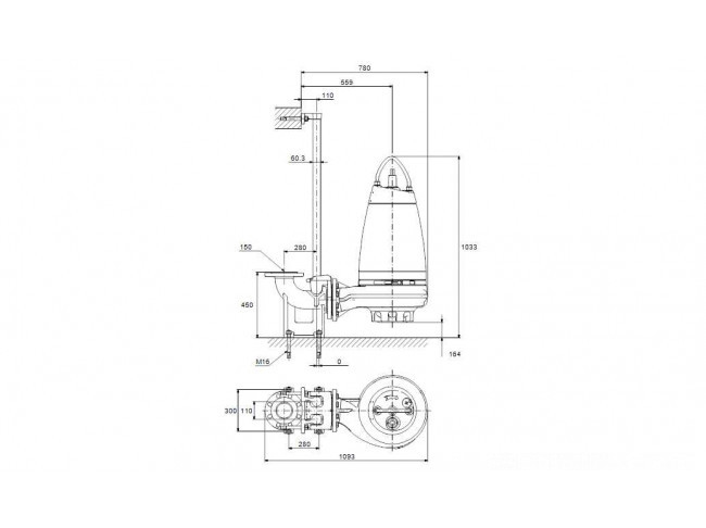 Насос канализационный Grundfos SE1.100.150.40.A.EX.4.51D.B