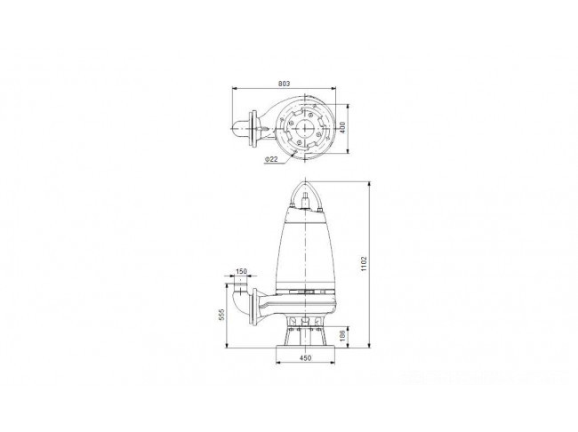 Насос канализационный Grundfos SE1.100.150.75.4.51D.B