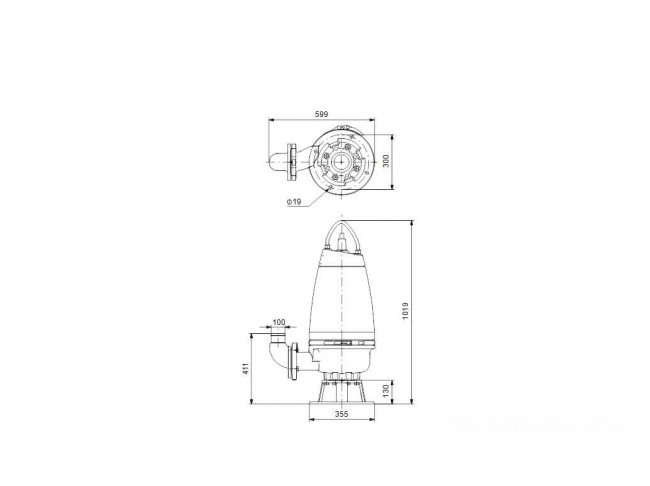 Насос канализационный Grundfos SEV.100.100.55.4.51D.R