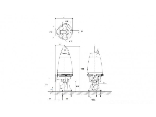 Насос канализационный GRUNDFOS SE1.50.80.40.A.EX.2.51D.B