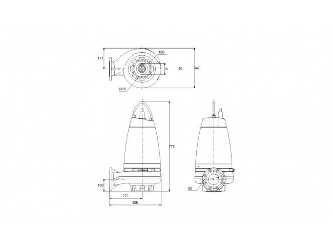 Насос канализационный GRUNDFOS SE1.80.80.15.A.EX.4.50D.B