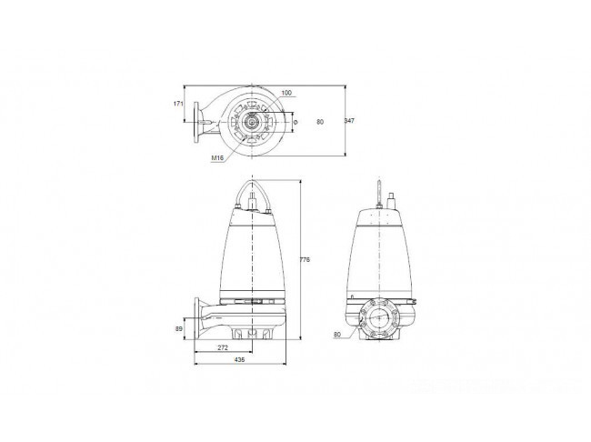 Насос канализационный GRUNDFOS SE1.80.80.22.A.4.50D.B