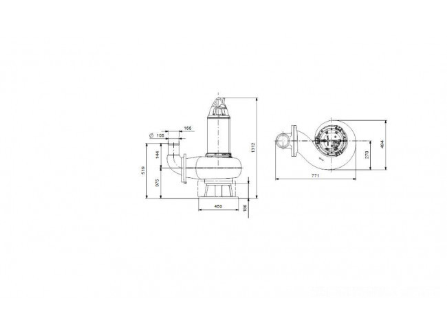 Насос канализационный GRUNDFOS SE1.95.100.185.4.52H.C.Q.EX.51D