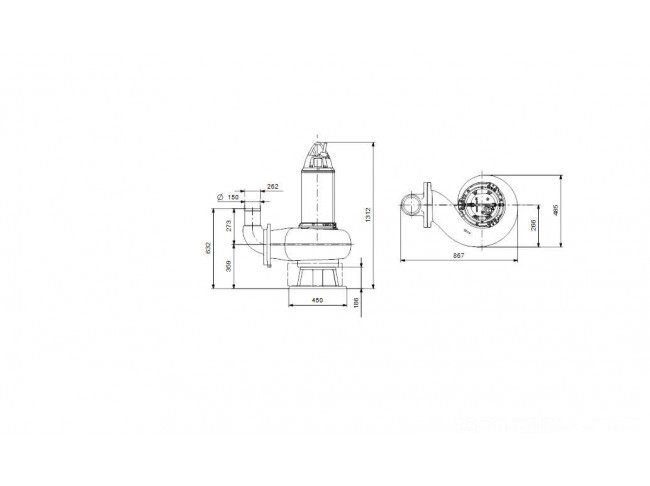 Насос канализационный GRUNDFOS SE1.95.150.200.4.52H.C.Q.EX.51D