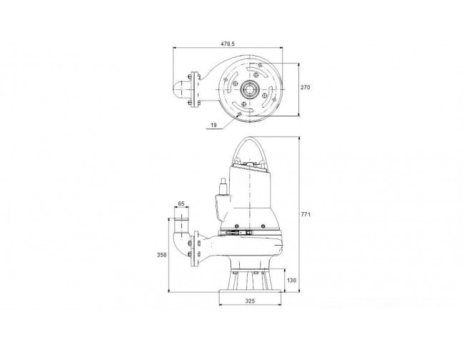Насос канализационный GRUNDFOS SL1.50.65.22.A.EX.2.50D.C