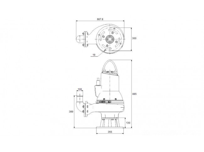 Насос канализационный GRUNDFOS SL1.80.100.55.A.4.51D.C