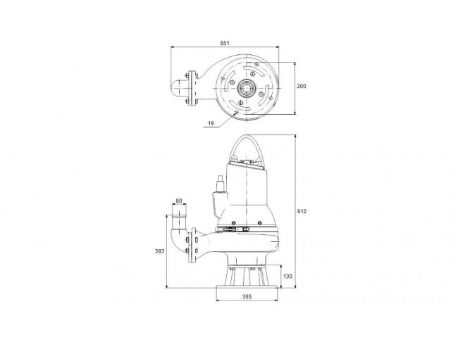 Насос канализационный GRUNDFOS SL1.80.80.22.A.EX.4.50D.C