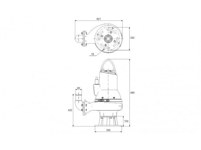 Насос канализационный GRUNDFOS SL1.80.80.55.A.EX.4.51D.C